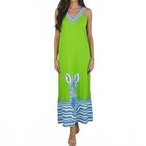 NEW ISLAPAYAL cabo midi dress in zebra lime